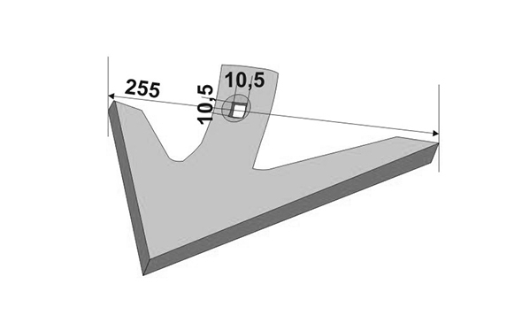 Grubberzinke Lemken 255 mm borhaltig von Veles Agro