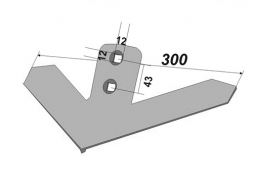 G?nsefu? des Grubbers John Reere 300 mm, aus dem borhaltigen Stahl von Veles Agro