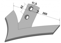 Grubberzinke WIL RICH 260 mm borhaltig von Veles Agro