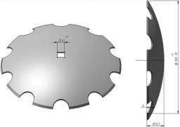 Scheibe der Scheibenegge Solocha ausgeschnitten borhaltig von Veles Agro