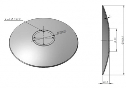 Scheibe der Scheibenegge Amazone ausgeschnitten, Typenscheibe von Veles Agro