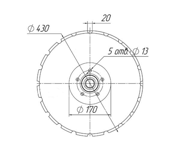 Scheibe eingraviert Vaderstad 20 Z?hne
