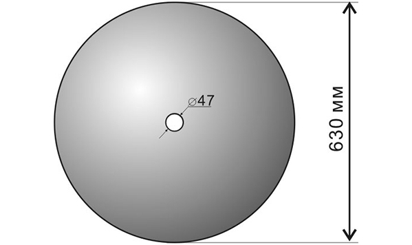 Scheibe der Scheibeneggen BDT glatt 630 mm borhaltig von Veles Agro