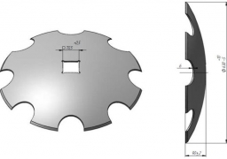 Scheibe der Scheibeneggen DMT ausgeschnitten borhaltig von Veles Agro