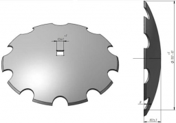 Scheibe der Scheibeneggen Krasnjanka ausgeschnitten borhaltig von Veles Agro