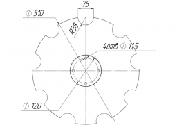 Notched disk Catros