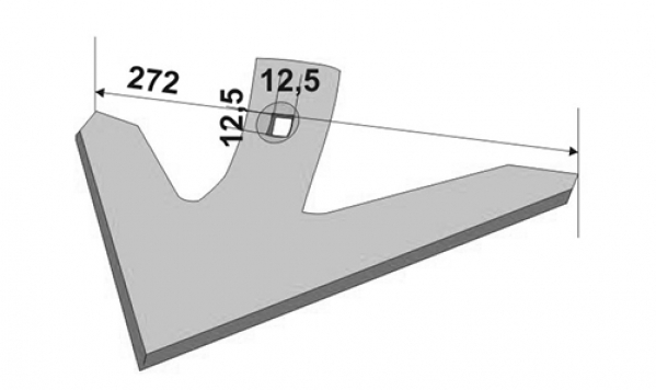 Chisel plow sweep Farmet 272 mm boron steel Veles Agro