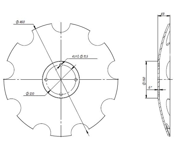 Notched disk AMAZONE