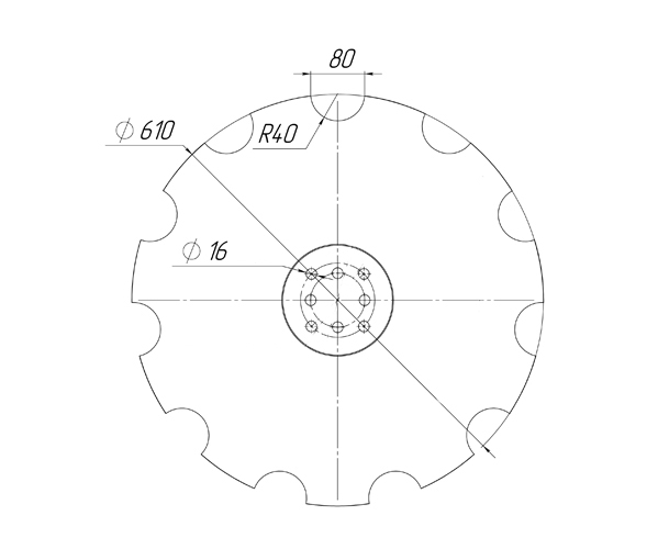 Notched disk AGRISEM