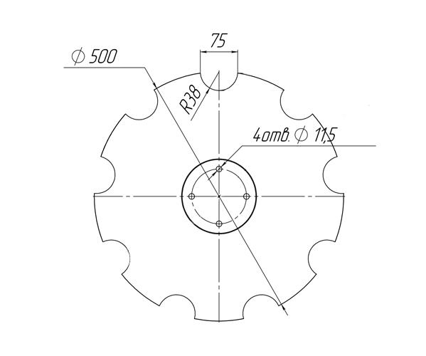 Notched disk Amazone Catros