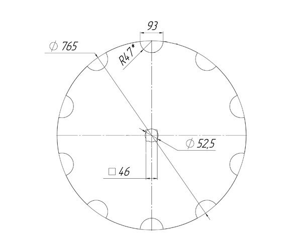 Notched disk Wishek original