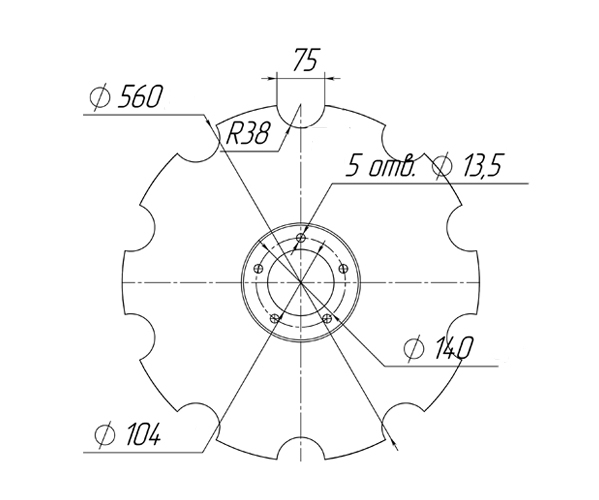 Notched disk SALFORD