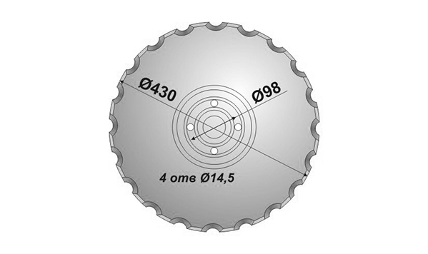 Vaderstad Carrier Notched disk (analogue)