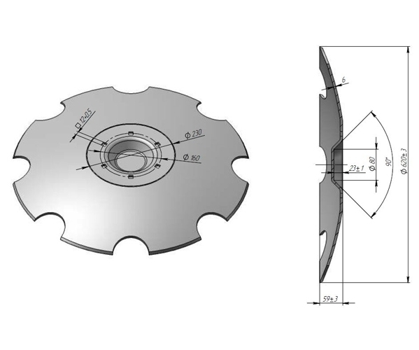 Lemken Rubin Veles Agro Notched disk (analogue)