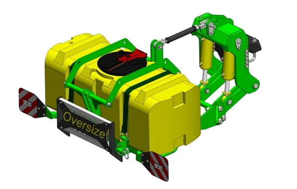 Liquid fertilizer tank 500L (mounted)