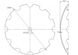 Disk carved Quivogne