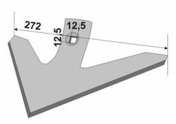 Chisel plow sweep Farmet 272 mm boron steel Veles Agro