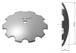 Notched disk harrow Veles Agro