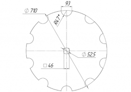 Notched disk Wishek krasnyanka