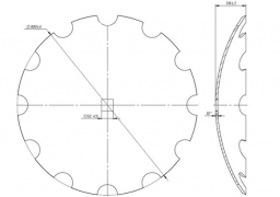 Disk carved Quivogne