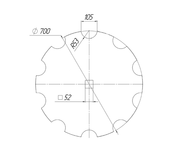 Notched disk Quivogne