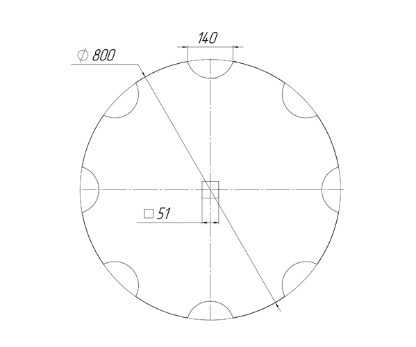 Notched disk Corvet