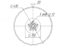 Notched disk Vaderstad 20 teeth