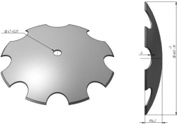 BDT boron steel cutout disk 600 mm Veles Agro