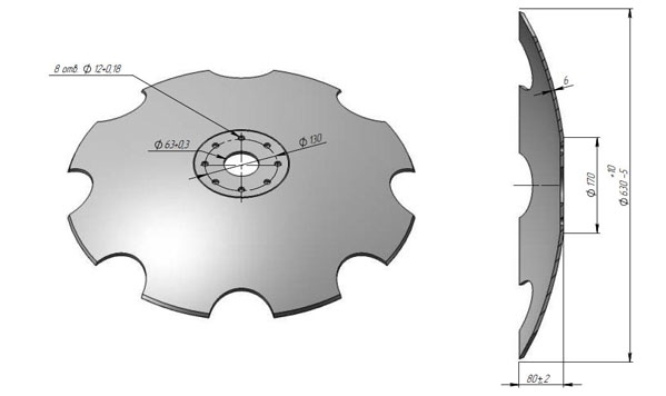 Disc Harrows PD engraved borated Veles Agro