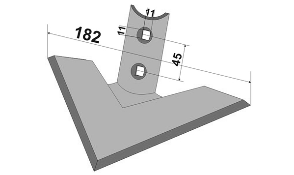 Лапа культиватора Kockerling Allrounder-10 стрельчатая 182 Велес Агро
