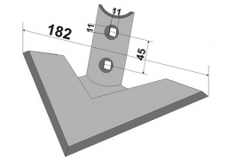 Лапа культиватора Kockerling Allrounder-10 стрельчатая 182 Велес Агро