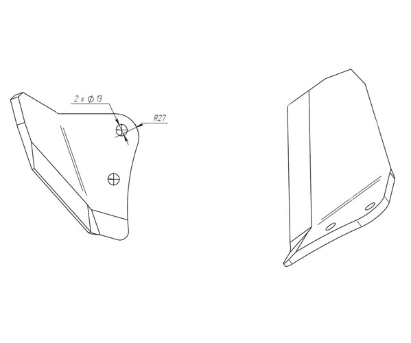 Крыло глубокорыхлителя vaderstad top down правое