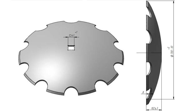 Диск бороны краснянка вырезной борированный Велес Агро
